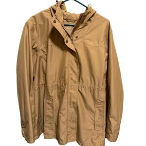 L.L. Bean H2OFF Women's Tan Rain Coat Jacket With Hood Plus Size 2X